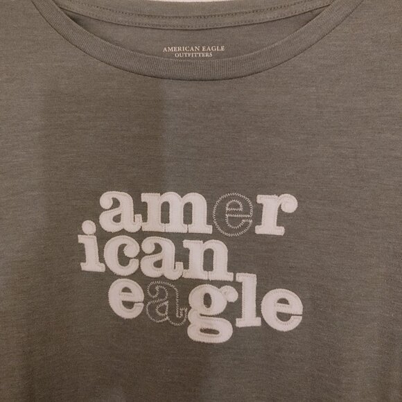 American Eagle Vintage Green Long Sleeved Girls Shirt Size Medium - Picture 4 of 5